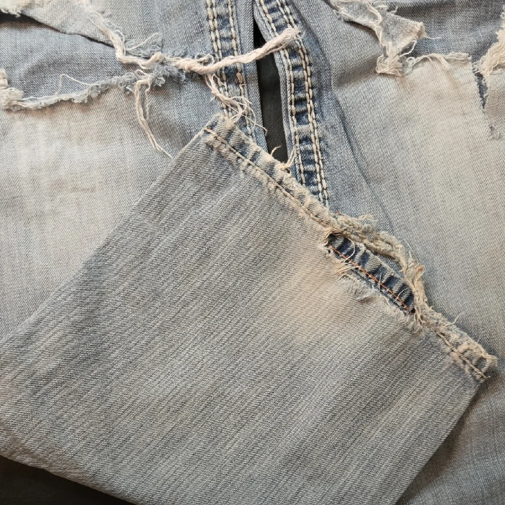 Rock Revival Boot Cut Ripped Jeans in Light Blue - Picture 11 of 16